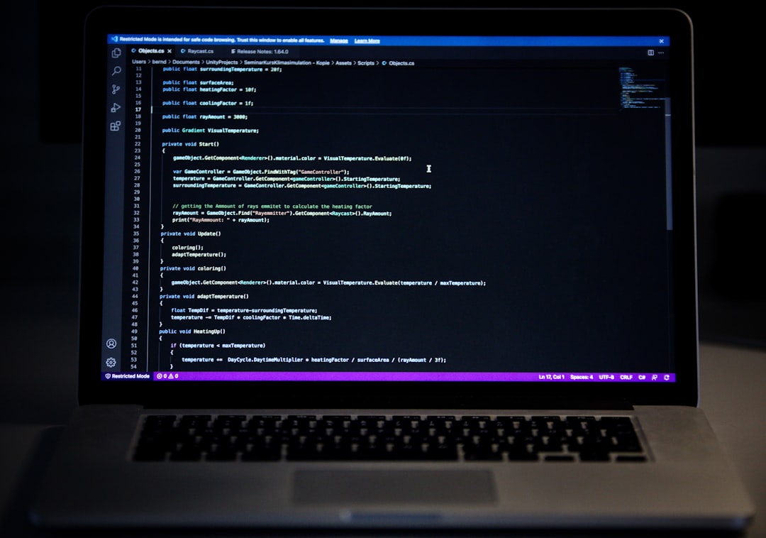 Coding on a Macbook Pro Laptop